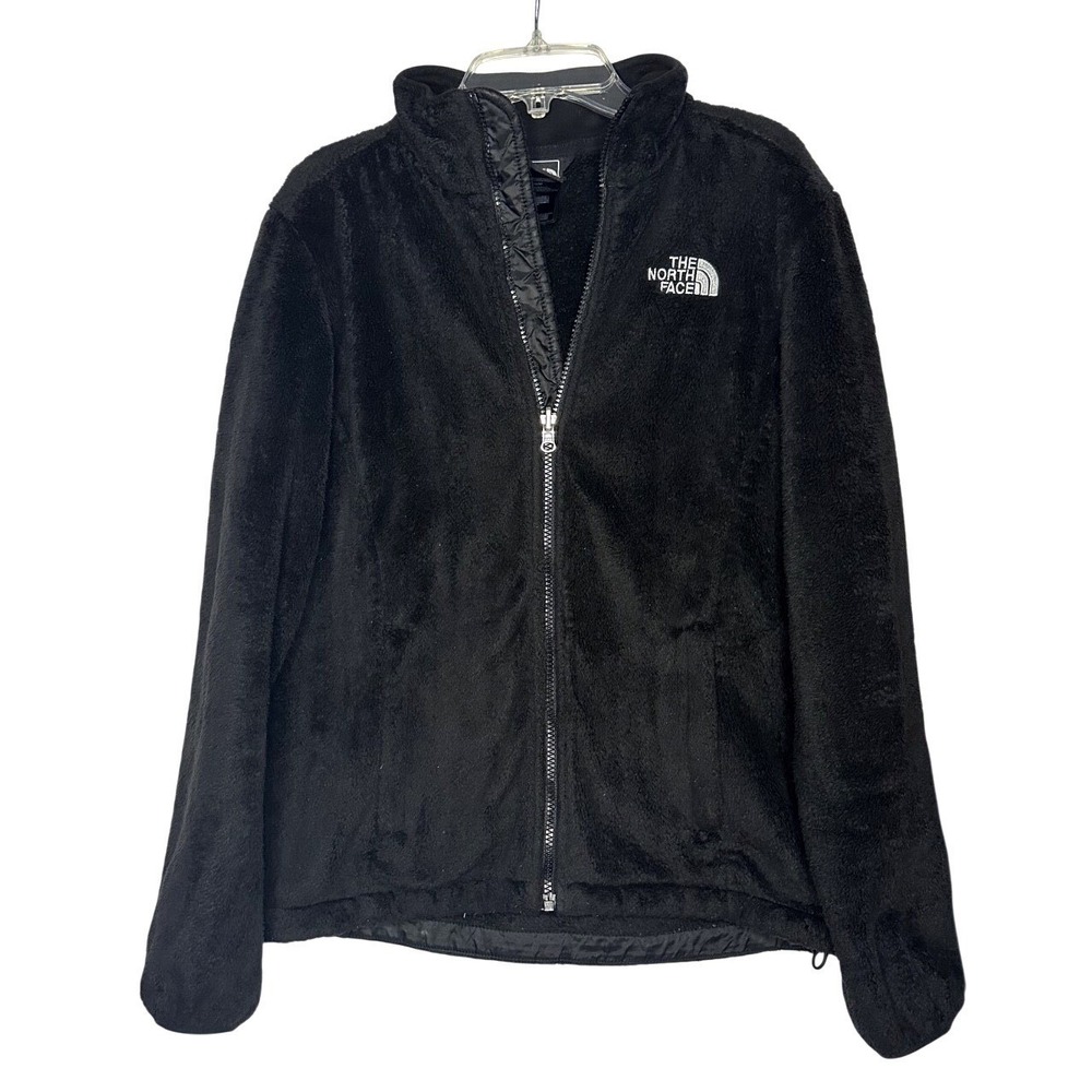 The North Face Osito Full Zip Fleece Jacket Women's S Soft Fuzzy Black - Picture 2 of 9
